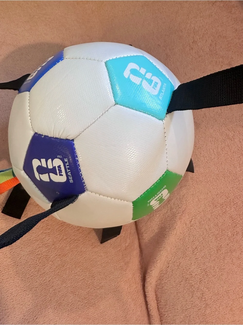 FIFA World Cup 2026 Soccer Ball Dog Toy Fetch and Fly Tabs Interactive Pet New